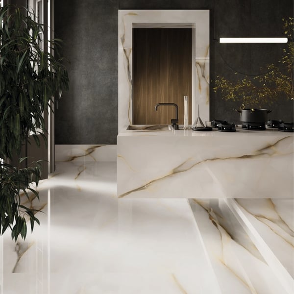 Πλακάκι Tele Di Marmo Pure Onyx Perla γυαλιστερό 60x120 cm  